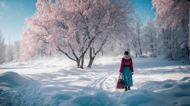 wunderschönes Schneefall-Wetter-Promot