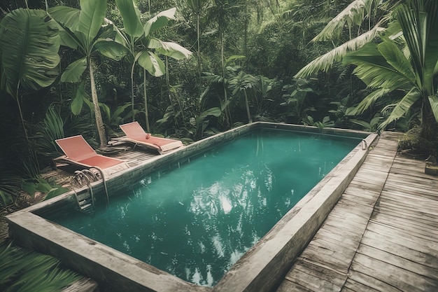 wunderschönes Schwimmbad in tropischen Urlaubsorten Schwimmbecken in tropischen urlaubsorten Reisen und Urlaub