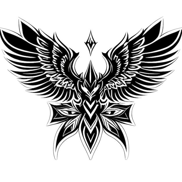 wunderschönes Tattoo-Design mit Phönixvogel