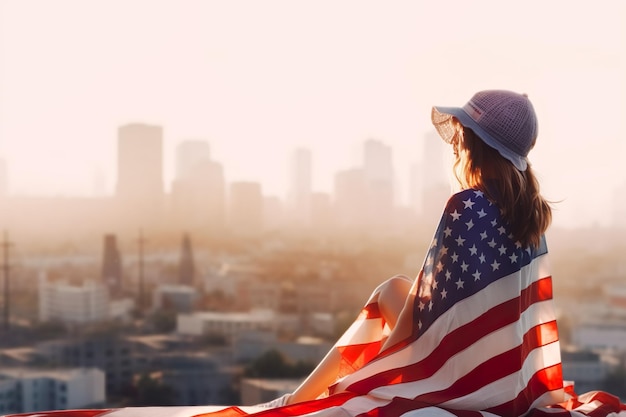 Wunderschönes und erstaunliches Bild zum Unabhängigkeitstag der USA, generiert von KI