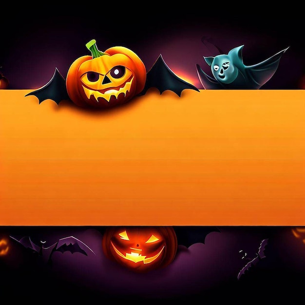 Wunderschönes und geheimnisvolles Halloween-Banner mit Platz zum Platzieren von Text