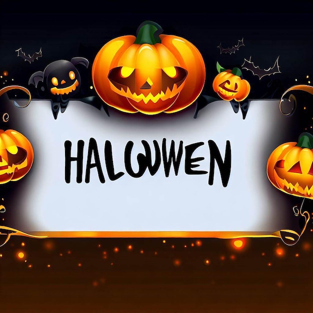 Foto wunderschönes und geheimnisvolles halloween-banner mit platz zum platzieren von text