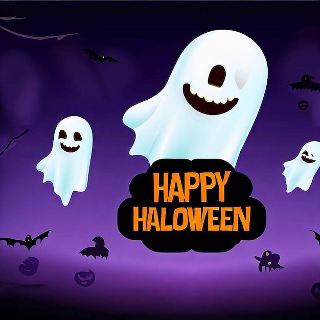 Wunderschönes und geheimnisvolles Halloween-Banner mit Platz zum Platzieren von Text