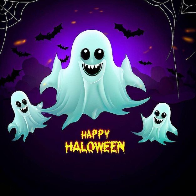 Wunderschönes und geheimnisvolles Halloween-Banner mit Platz zum Platzieren von Text