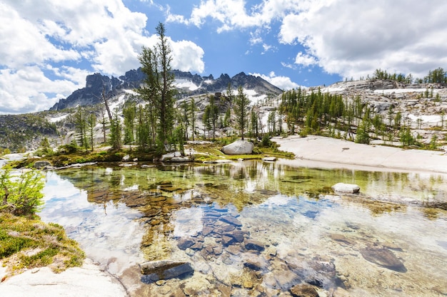 Wunderschönes Wildnisgebiet der Alpenseen in Washington, USA