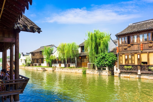 Wuzhen, berühmtes wasserdorf in der nähe von shanghai, china