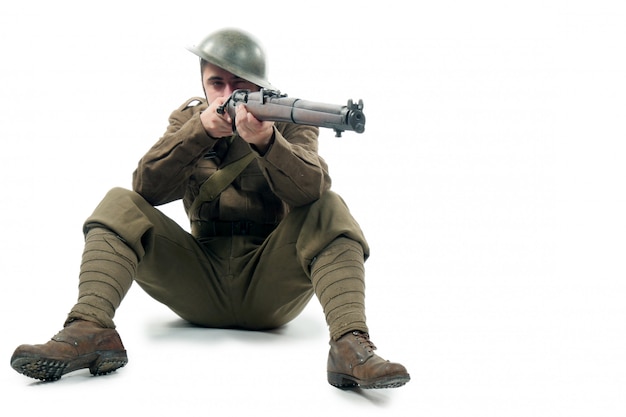 Foto ww1 soldado del ejército británico desde el somme 1916.