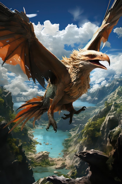 Foto wyvern majestoso wyvern feydragon dragão fantasia rhaegal