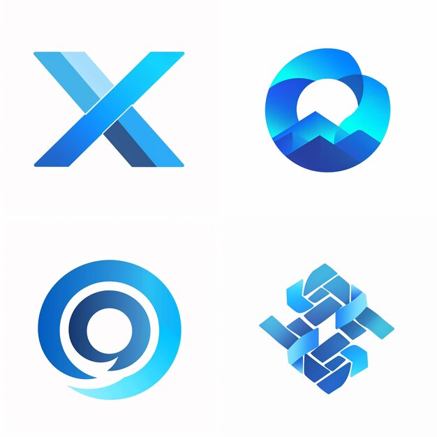 x ilustrador de design de logotipo