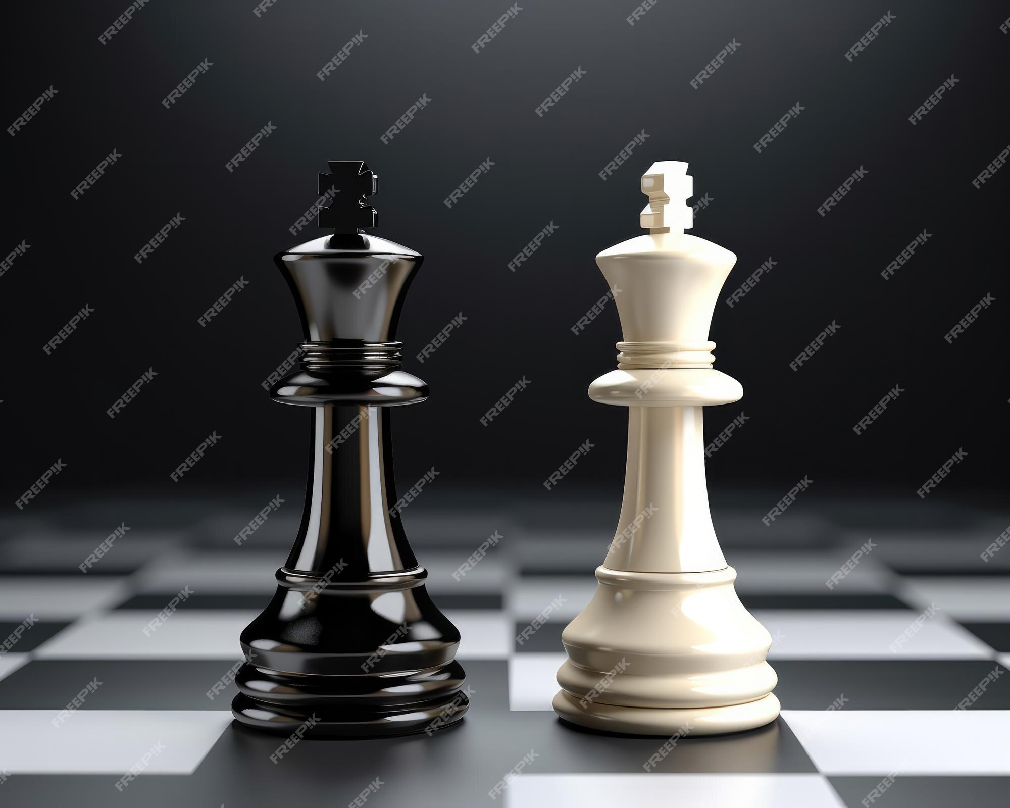 O Rei Branco Da Xadrez Pôs O Checkmate Para Enegrecer O Rei