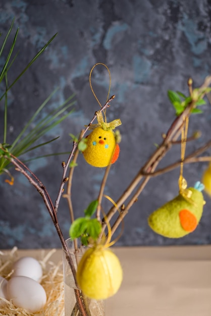 XAEaster decoração Coelhinhos da Páscoa e outros símbolos da Páscoa