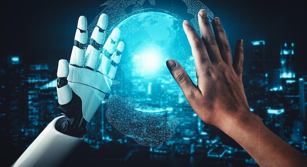 Xai futura inteligencia artificial y aprendizaje automático para un robot droide o cyborg