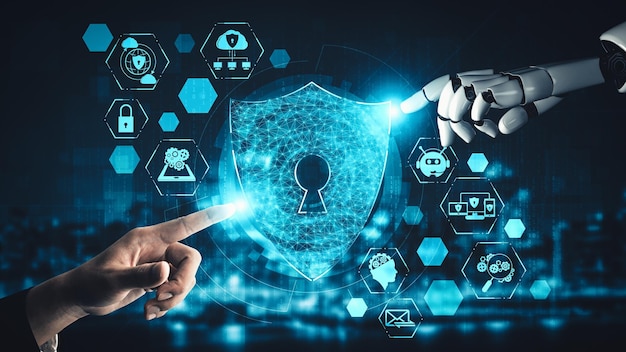 Xai futura inteligência artificial e aprendizagem de máquina para um robô droide ou ciborgue