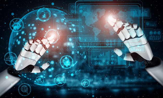 XAI El futuro robot de inteligencia artificial y cyborg