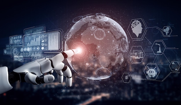 XAI El futuro robot de inteligencia artificial y cyborg
