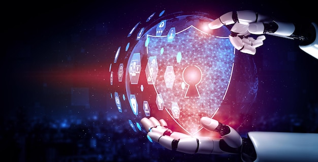 Xai futuro robot de inteligencia artificial y cyborg