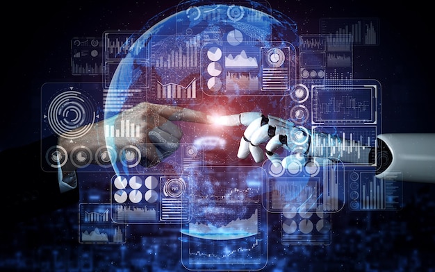 XAI El futuro robot de inteligencia artificial y cyborg