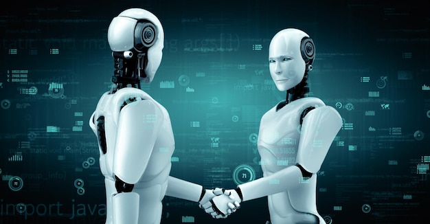 XAI (robot futurista, inteligencia artificial, humanoide, codificación de la IA)