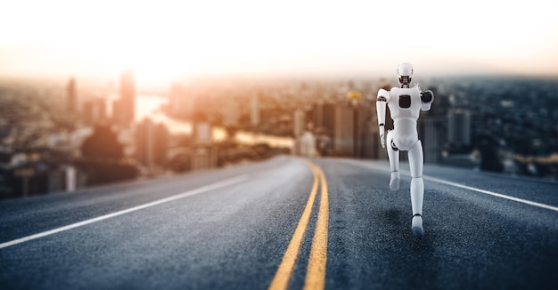 XAI Robot humanoide corriendo que muestra movimiento rápido y energía vital