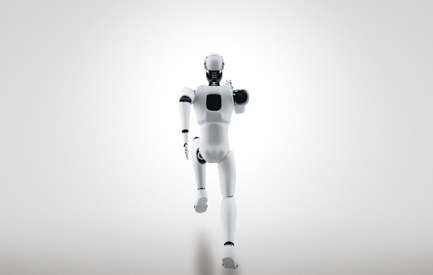 XAI Robot humanoide corriendo que muestra movimiento rápido y energía vital
