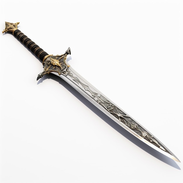 Xanthes-Schwert mit weißem Hintergrund von hoher Qualität