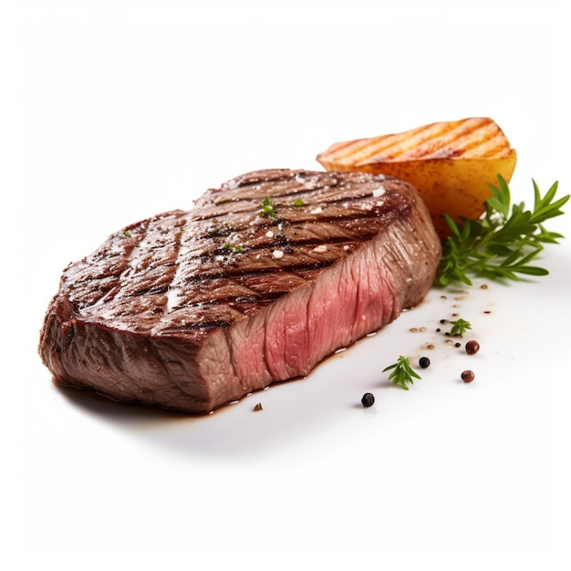 Foto xavier steak with white background high quality ultra