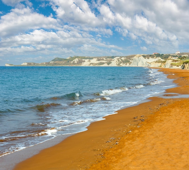 Xi Beach Morgenansicht Griechenland Kefalonia