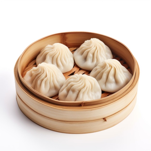 Xiao Long Bao con fondo blanco de alta calidad