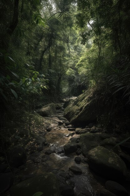 Xiao'xi en el denso bosque