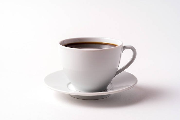 Foto xícara de café em branco.