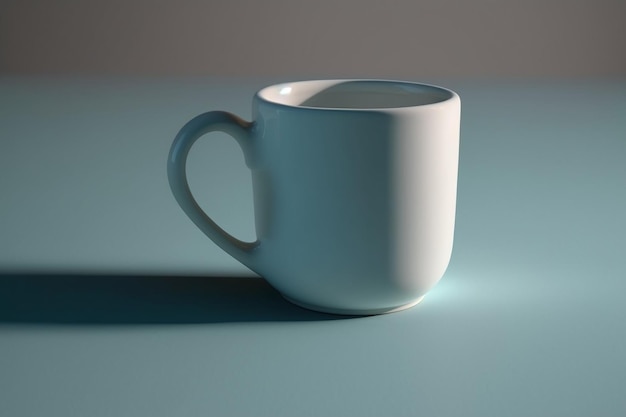 xícara de café em uma mesa branca xícara de chá e café