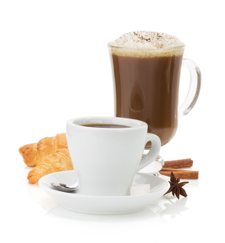 Foto xícara de café isolada