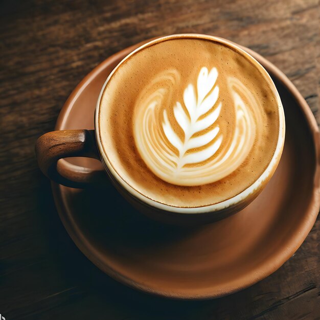 xícara de café latte para simbolizar o dia mundial do café