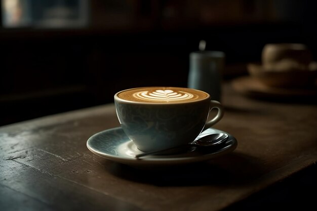 Xícara de café na mesa IA generativa