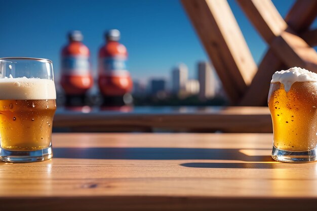 Foto xícara de cerveja malte vinho bebida de cerveja publicidade fundo papel de parede cerveja criativa renderização mockup