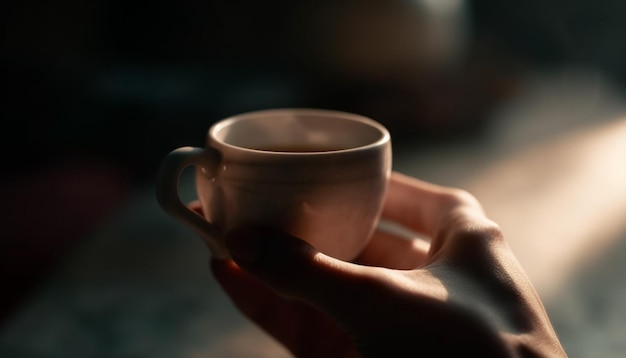 xícara de chá na mão xícara de café na mão
