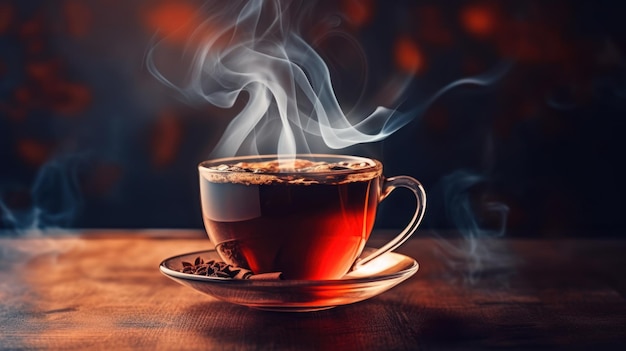 Xícara de chá quente IA generativa