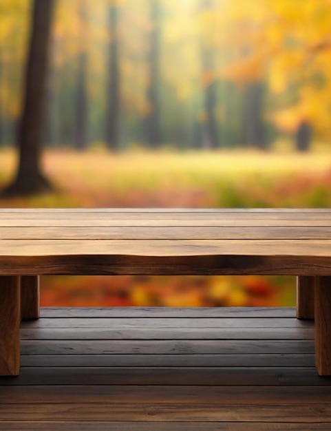 XL Der leere rustikale Holztisch für Produkte