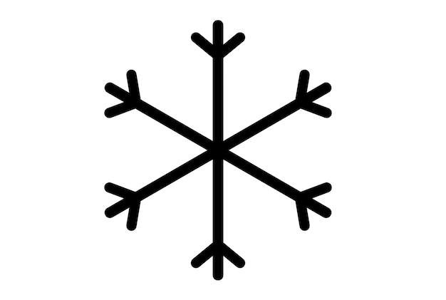 Xmas copo de nieve invierno elemento de diseño de Navidad silueta signo de símbolo de cristal