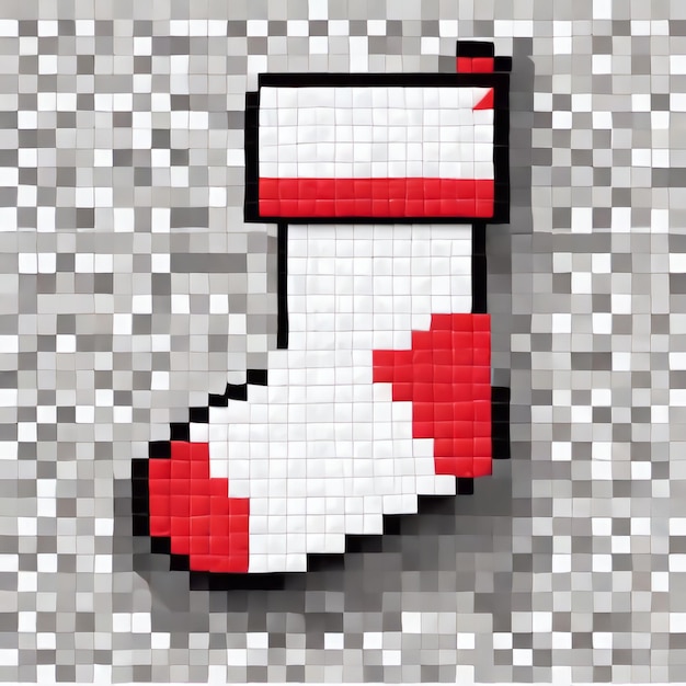 Xmas Sock Pixel Art Design Meias Roupas Criativas