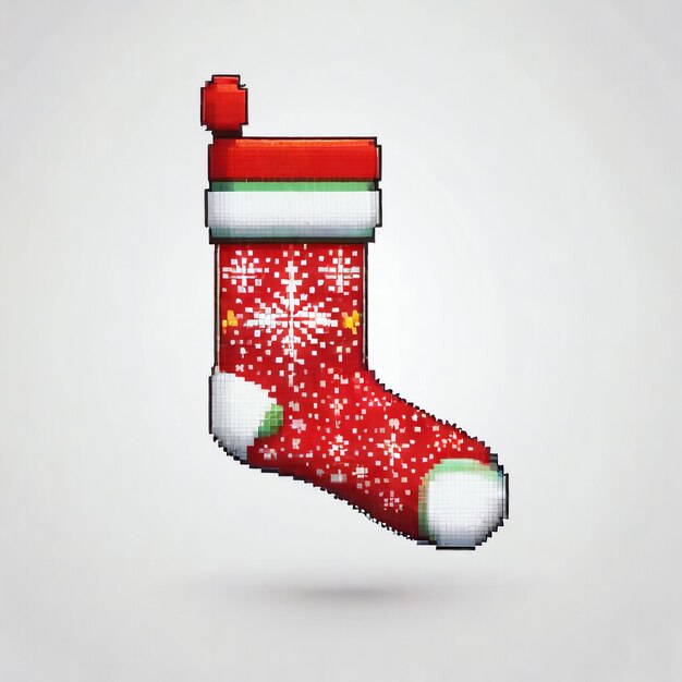 Xmas Sock Pixel Art Design Socken Kreative Kleidung