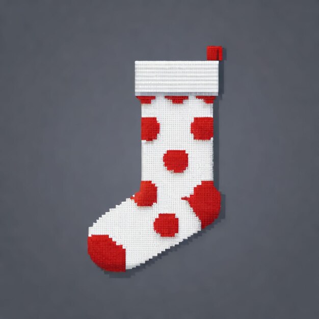 Xmas Sock Pixel Art Design Socken Kreative Kleidung