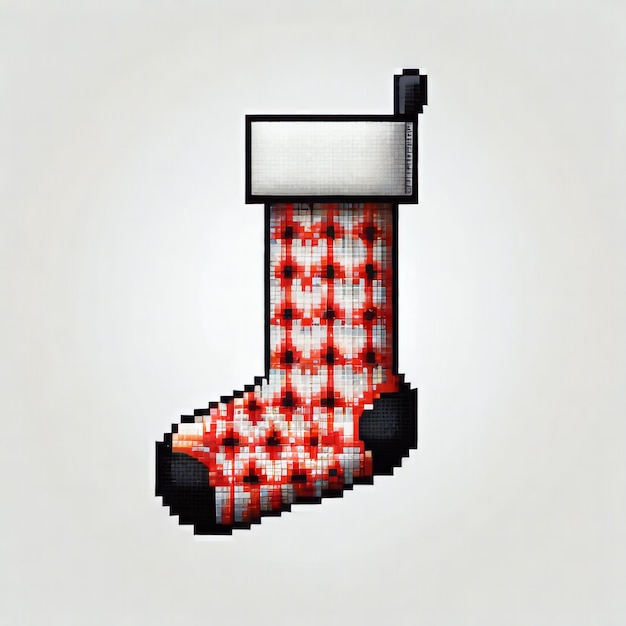 Xmas Sock Pixel Arte Diseño de calcetines Ropa creativa