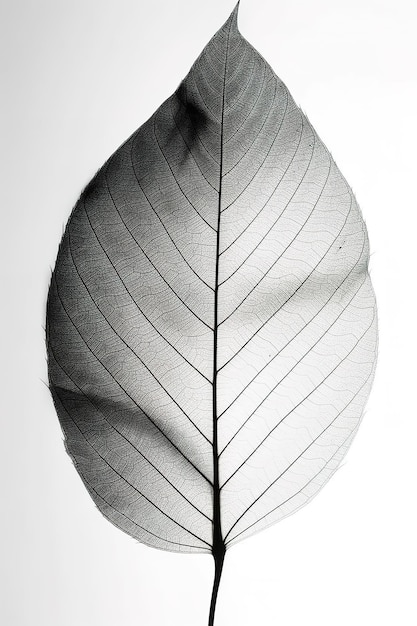 Foto xray herbario flores artísticas y hojas sobre un fondo blanco ia generativa