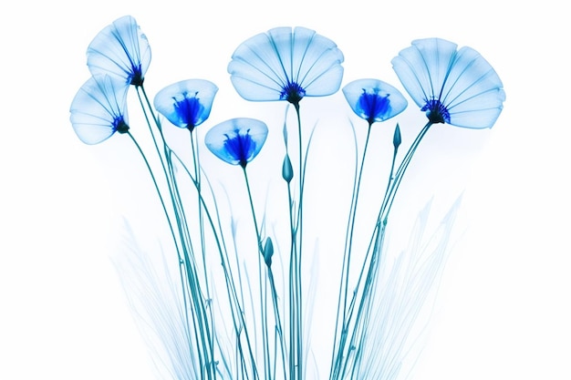 XRay Transparent Flowers Generative AI