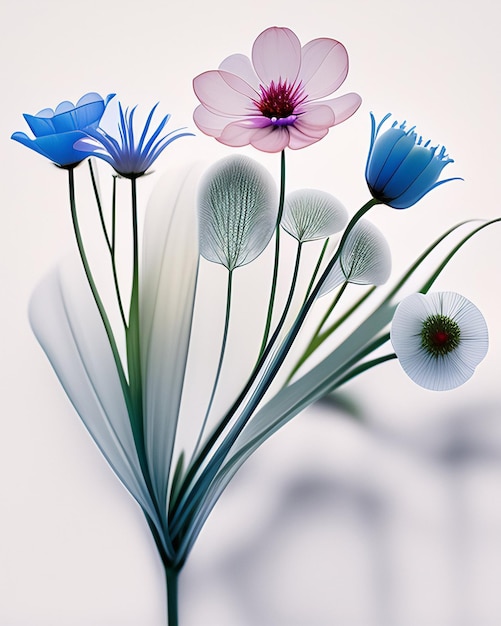 XRay Transparent Flowers Generative AI