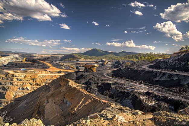 Foto xstrata coal opera una mina de carbón en el valle de hunter en nueva gales del sur.