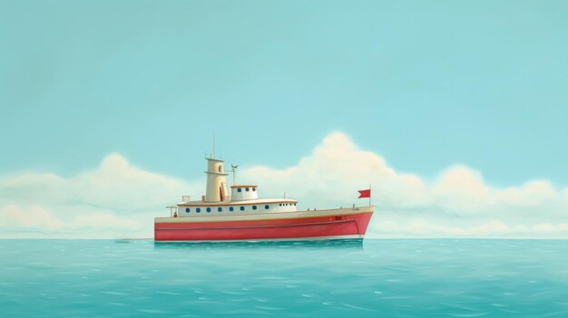 Yacht im Stil von Oliver Jeffers