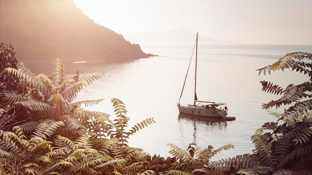 Yacht in Aspat Bay Bodrum Türkei