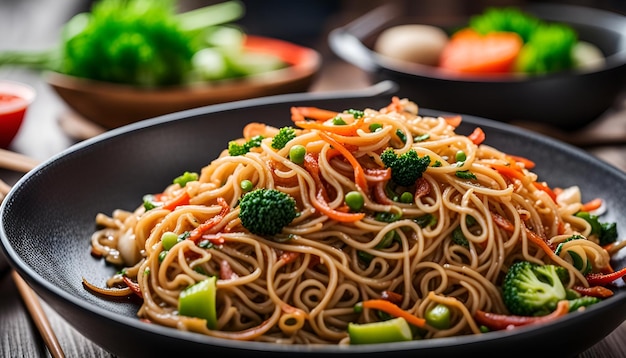 Yakisoba-Nudeln mit Gemüse